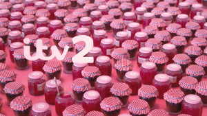 ITV2 channel brand identity jam jars